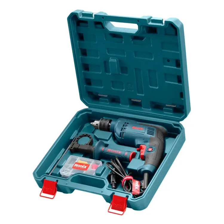 ست ترکیبی دریل برقی چکشی 750 وات 54 پارچه رونیکس مدل RS-0005